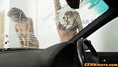 Scéna#4 pro video: Jodie Lee's rough handling of a cock in public