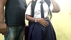 Scen#2 för video: Indian teacher exploits inexperienced girl's homem...